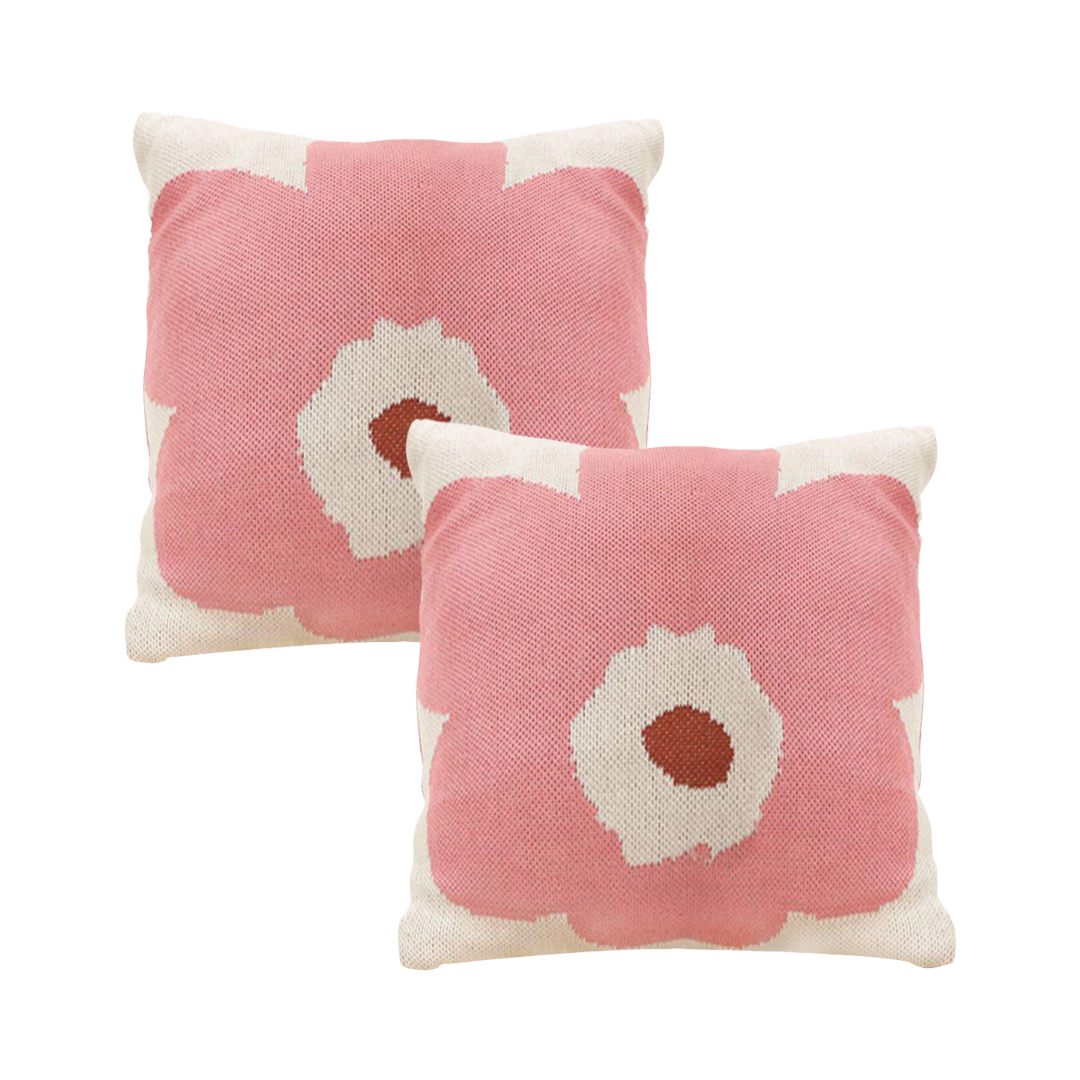SOGA 2X 17.7 inches Blush Bloom Decorative Pillowcases – Elegant Covers