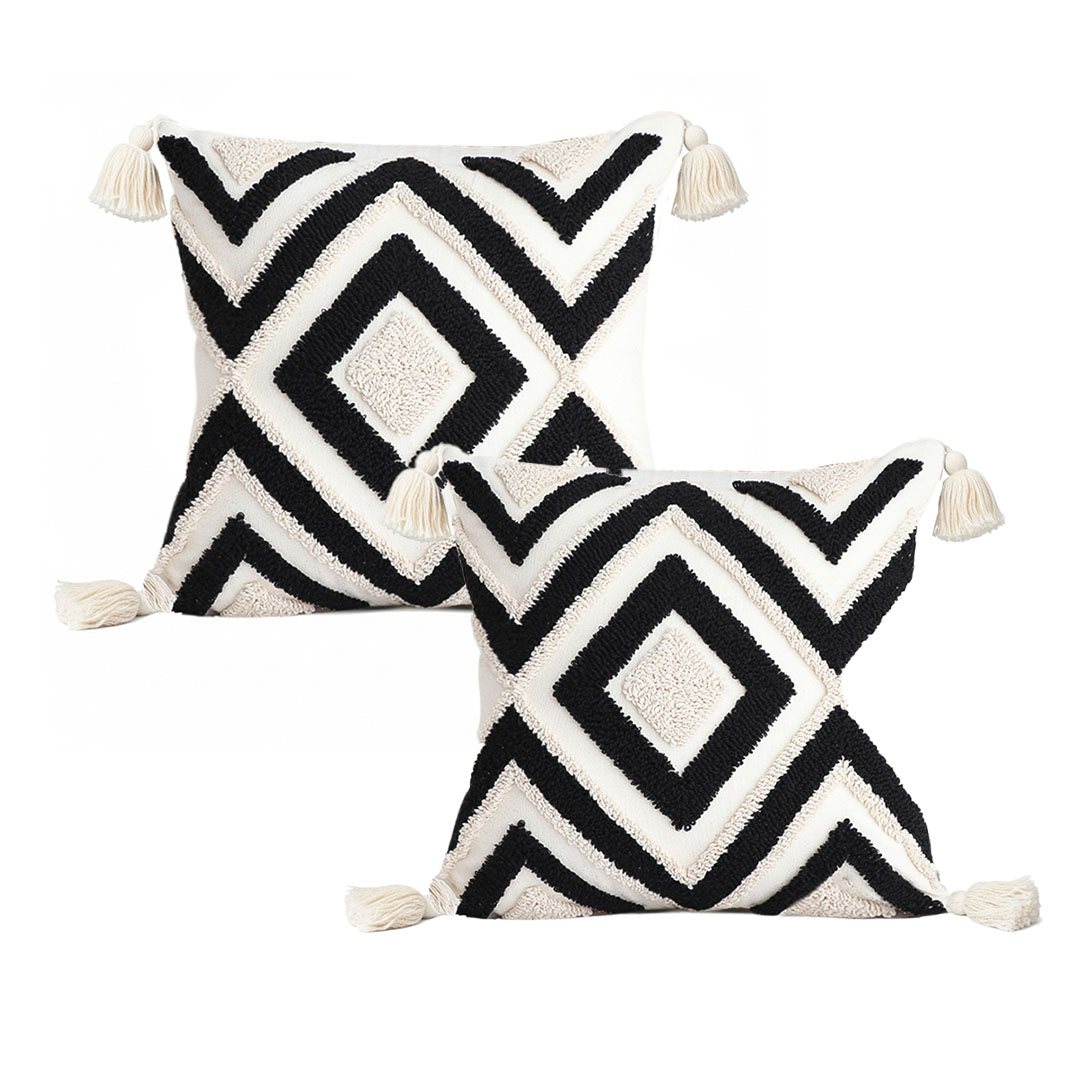 SOGA 2X 17.7in Bold Tribal Geometry Decorative Pillowcases – Modern covers
