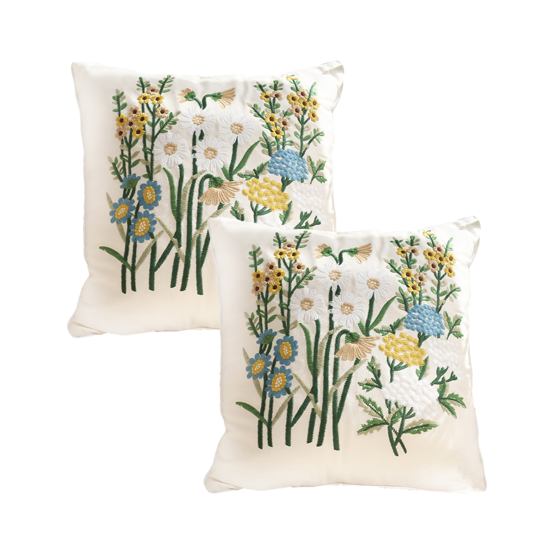 SOGA 2X 17.7 inches Botanical Garden Decorative Pillowcases – Elegant Cover