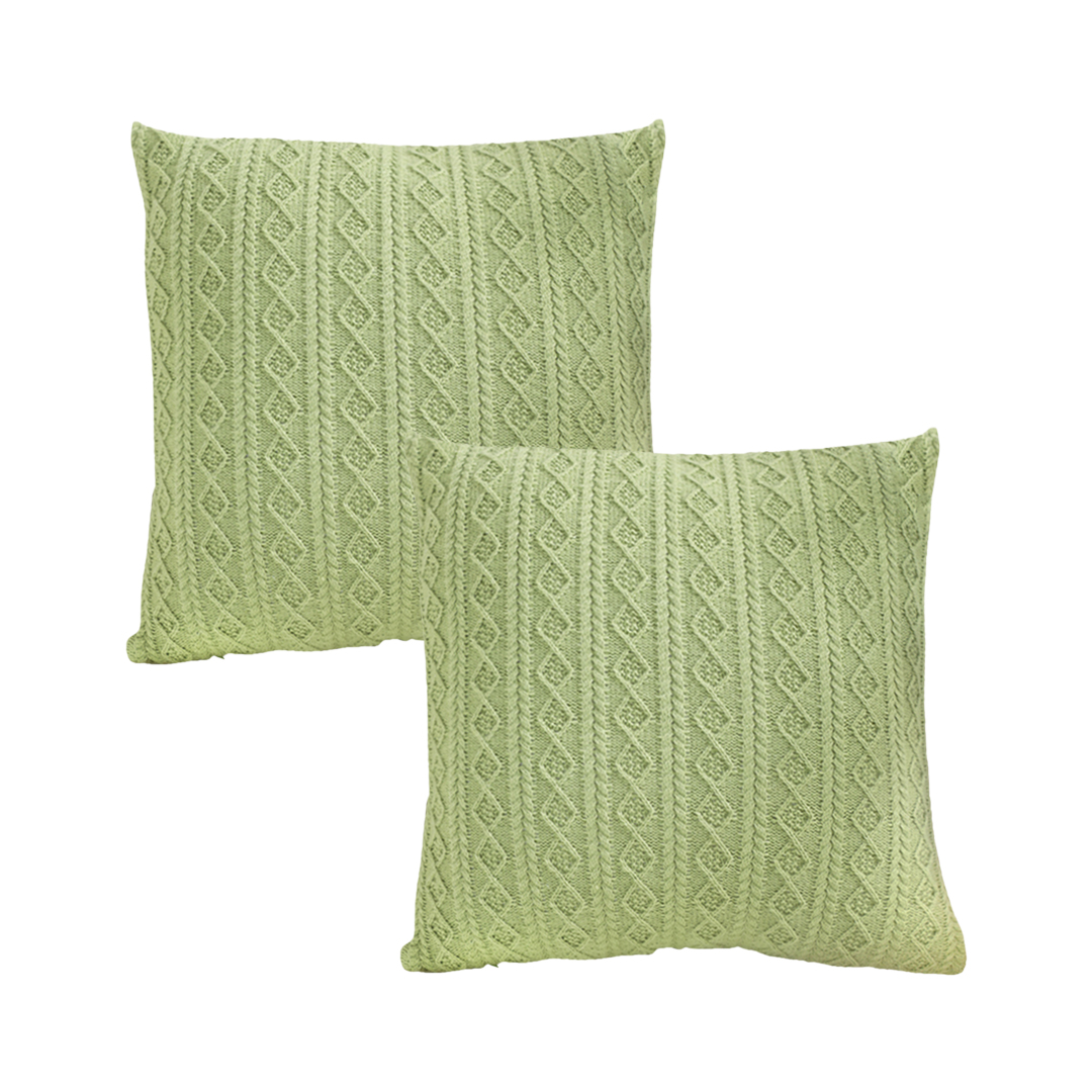 SOGA 2X 17.7 inches Cable Knit Fresh Decorative Pillowcases – Cozy Covers
