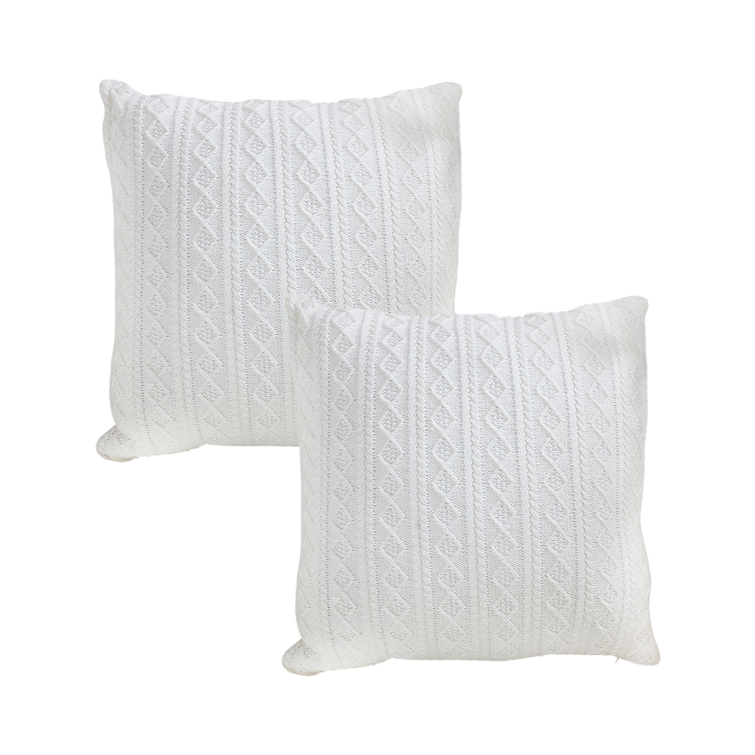 SOGA 2X 17.7 inches Cable Knit Pure Decorative Pillowcases – Cozy Covers