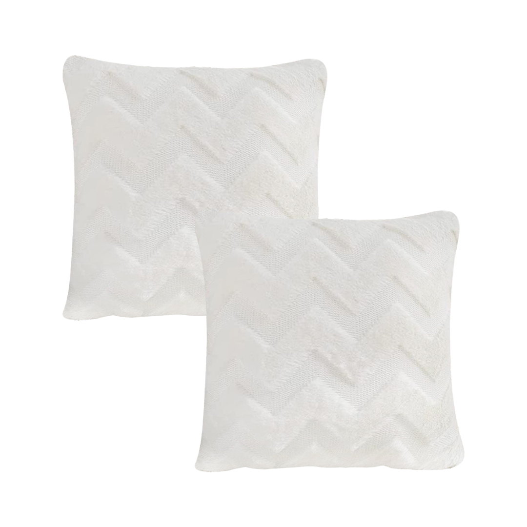 SOGA 2X 17.7in Chevron Pure Decorative Pillowcases – Elegant Lumbar Covers