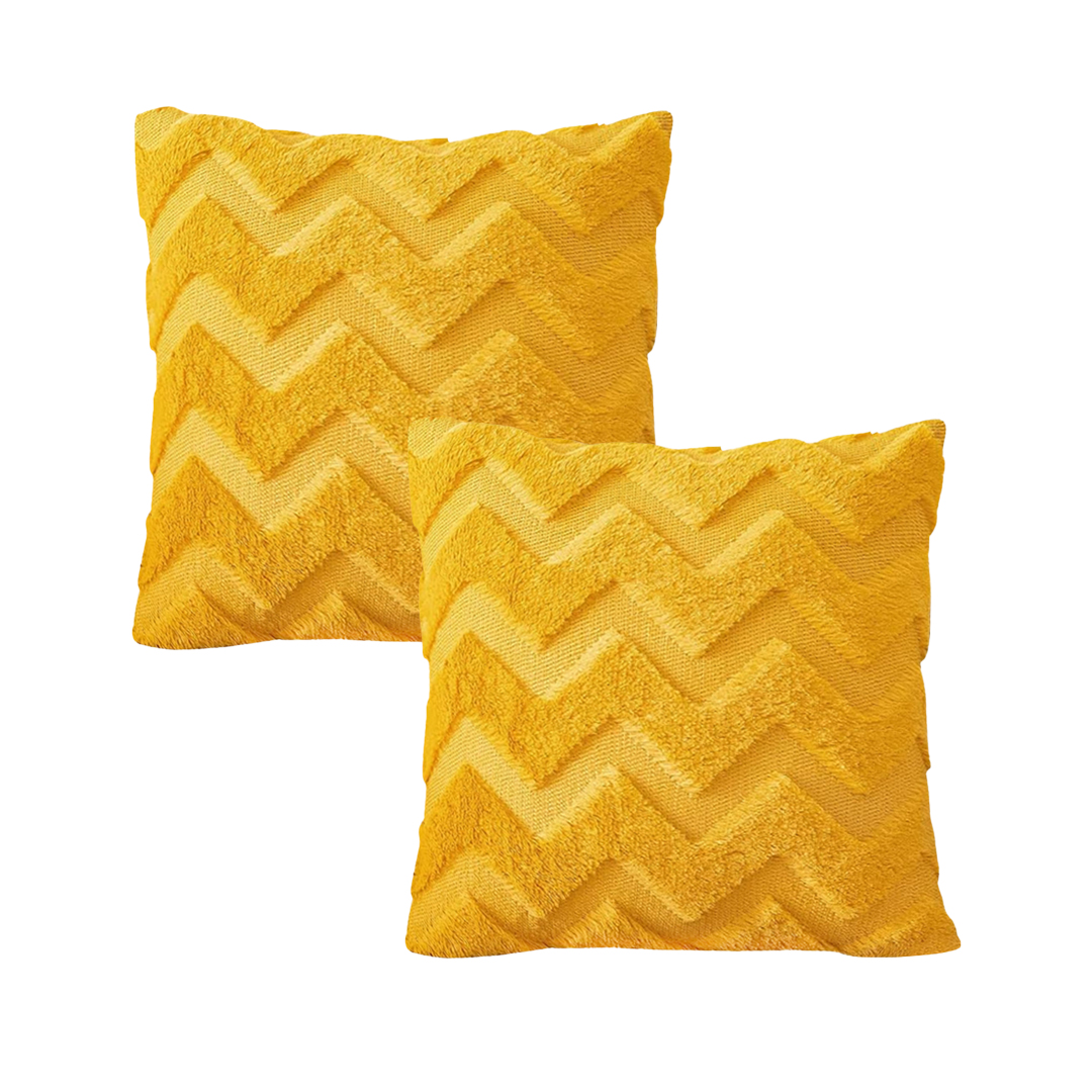 SOGA 2X 17.7 inches Chevron Sunshine Decorative Pillowcases – Bright Covers