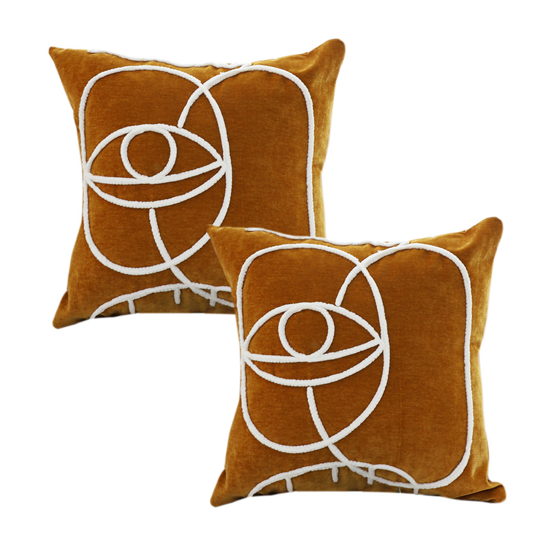 SOGA 2X 17.7 inches Geometric Circle Harmony Decorative Pillowcases