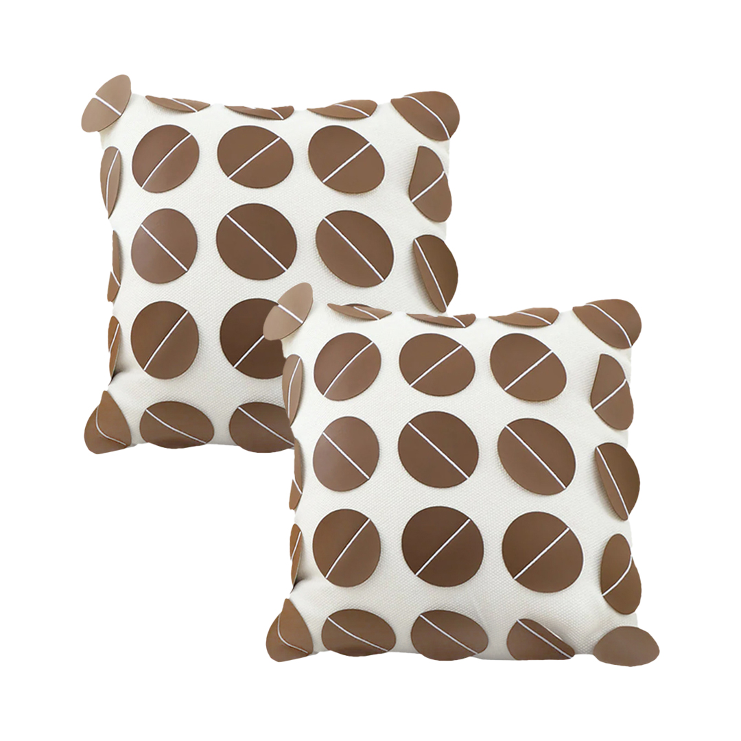 SOGA 2X 17.7 inches Mid-Century Dot Pattern Decorative Pillow Cover