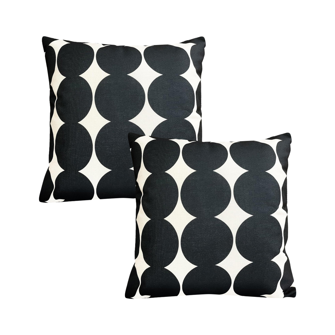 SOGA 2X 17.7 inches Polka Dot Modern Decorative Pillowcases