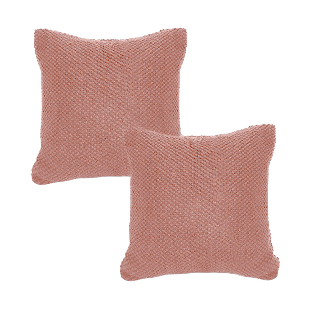 SOGA 2X 17.7 inches Textured Coral Decorative Pillowcases