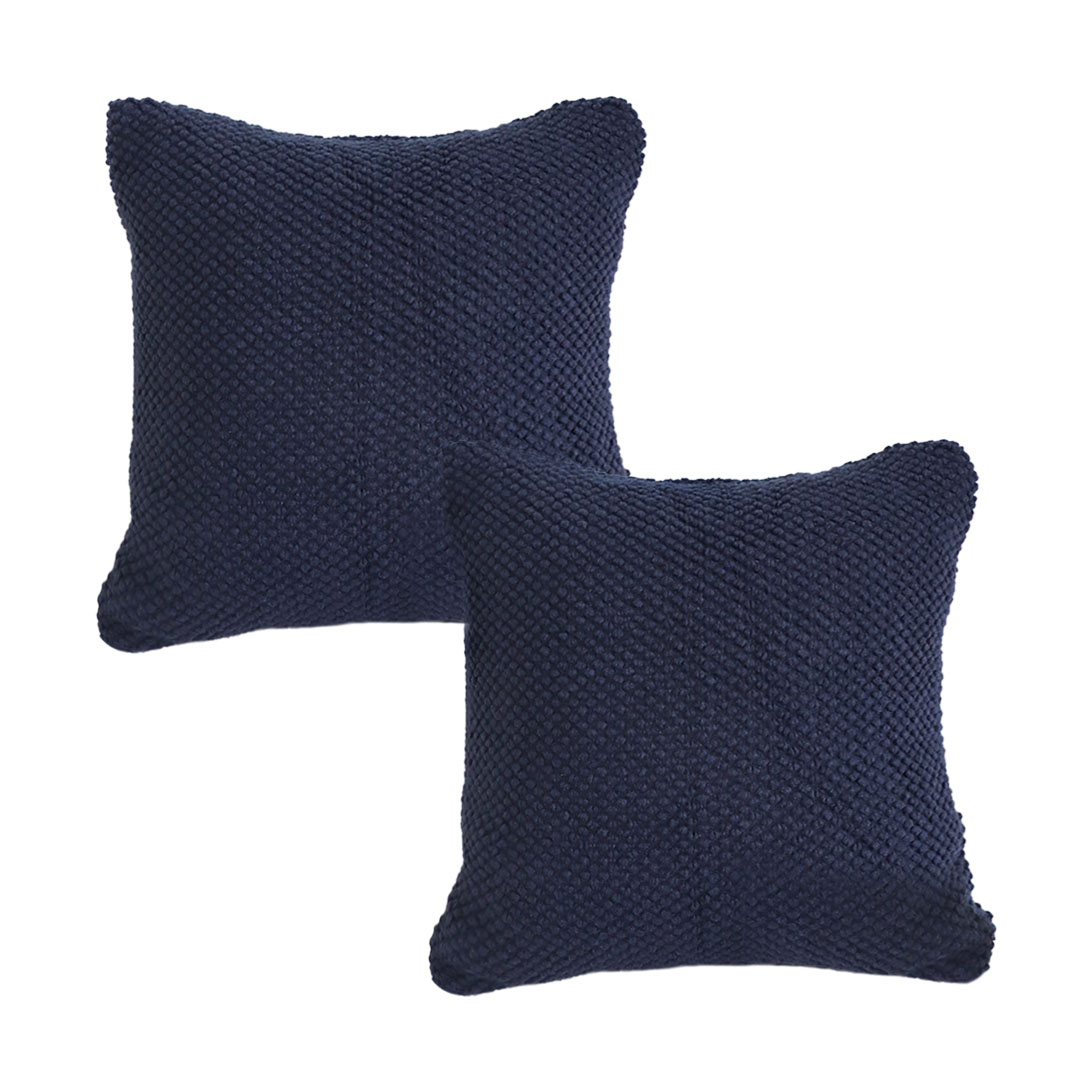 SOGA 2X 17.7 inches Textured Midnight Decorative Pillowcases