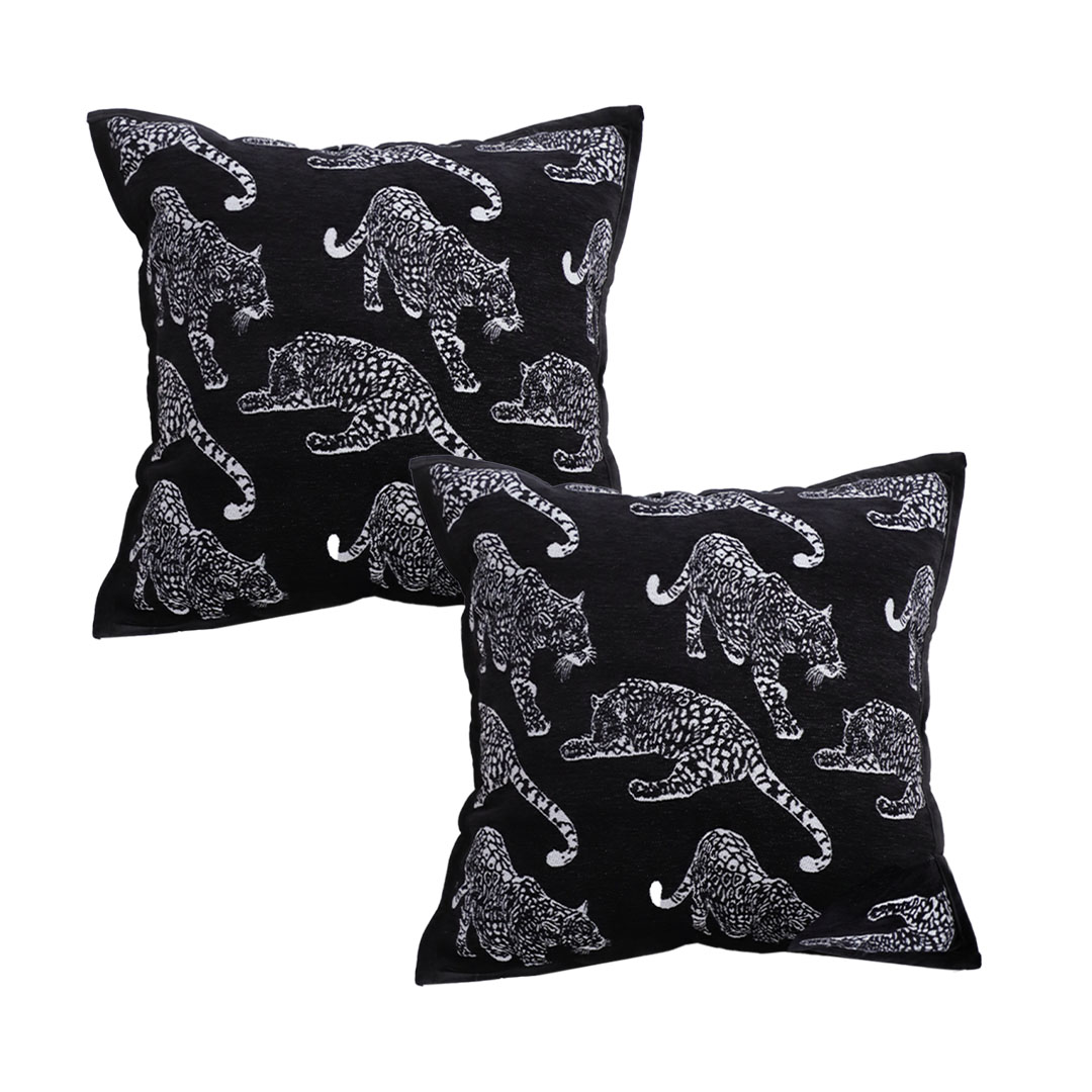 SOGA 2X 17.7 inches Bold Black Panther Decorative Pillowcases Stylish Cover
