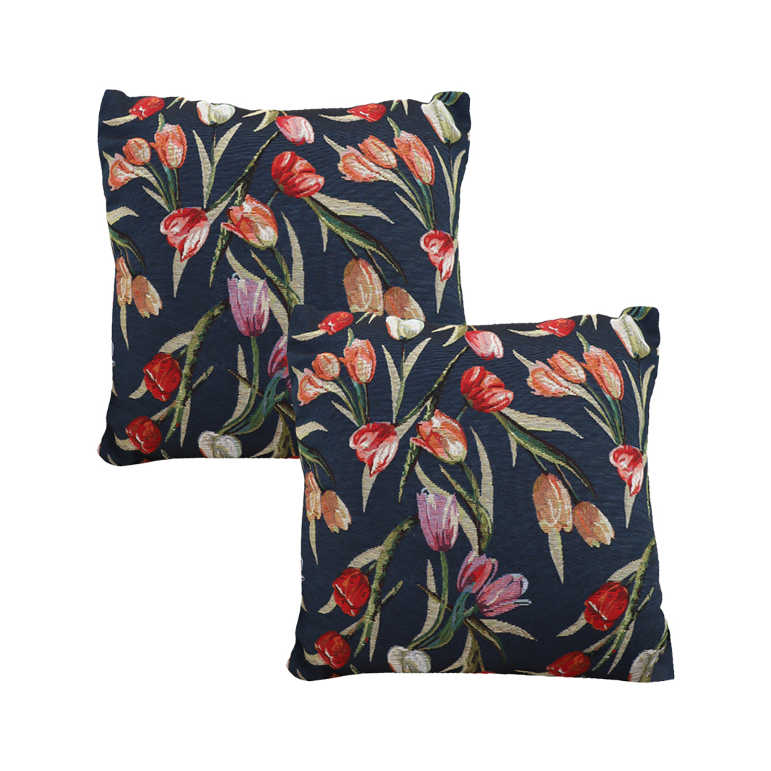 SOGA 2X 17.7 inches Dark Botanical Floral Decorative Pillowcases – Elegant