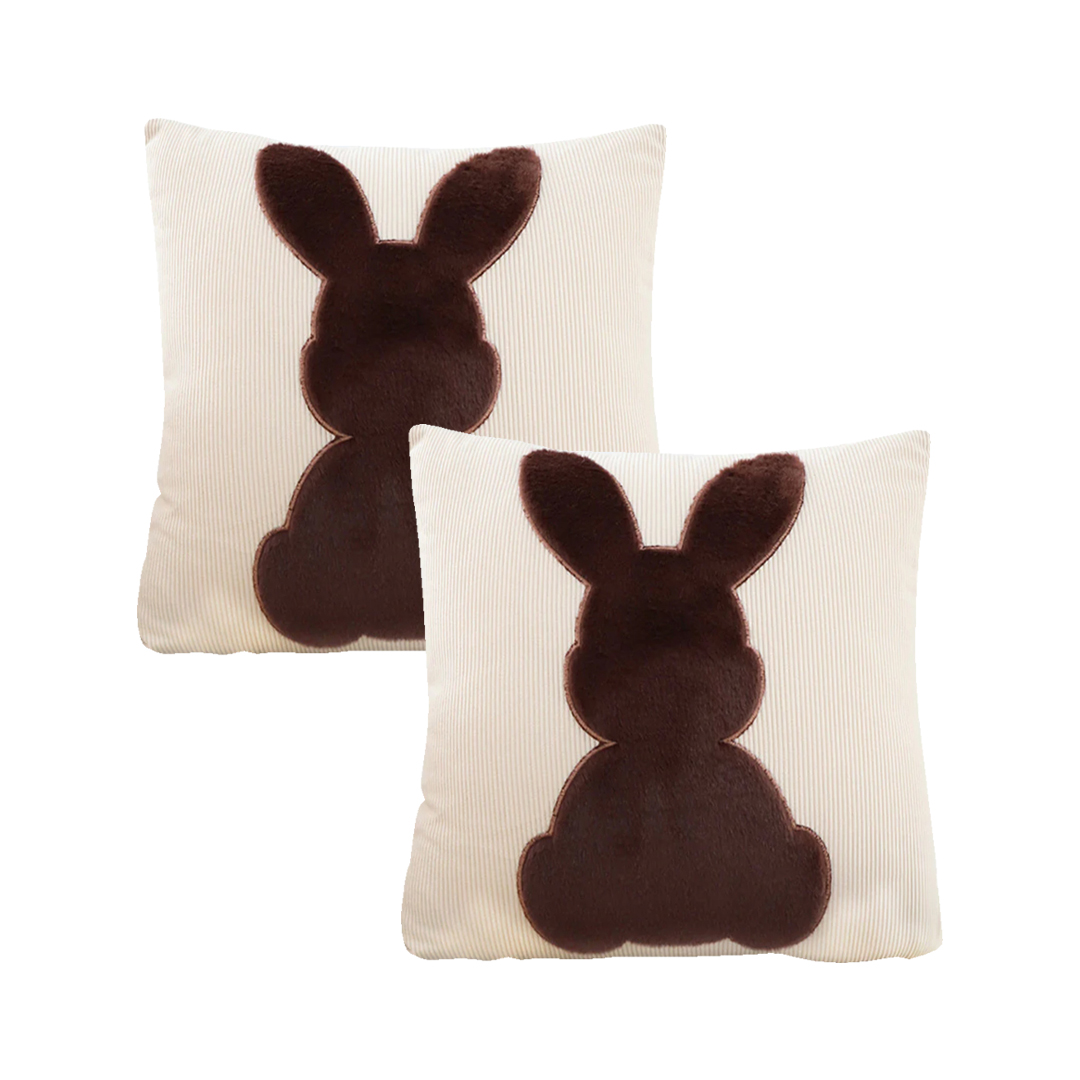 SOGA 2X 17.7 inches Bunny Silhouette Decorative Pillowcases – Cozy Covers