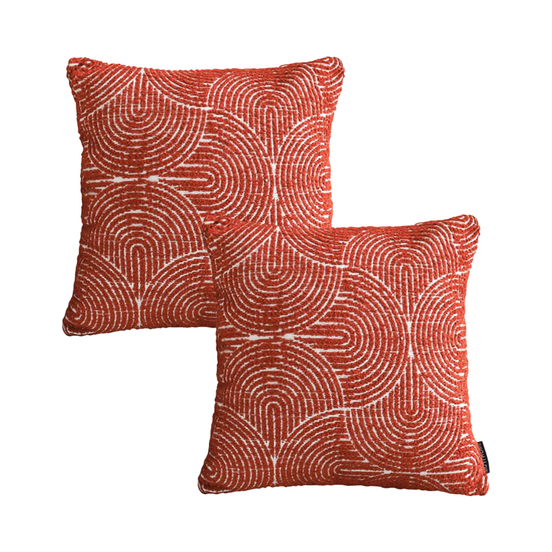 SOGA 2X 17.7 inches Burgundy Cinnabar Rectangular Pillowcase for Home Decor