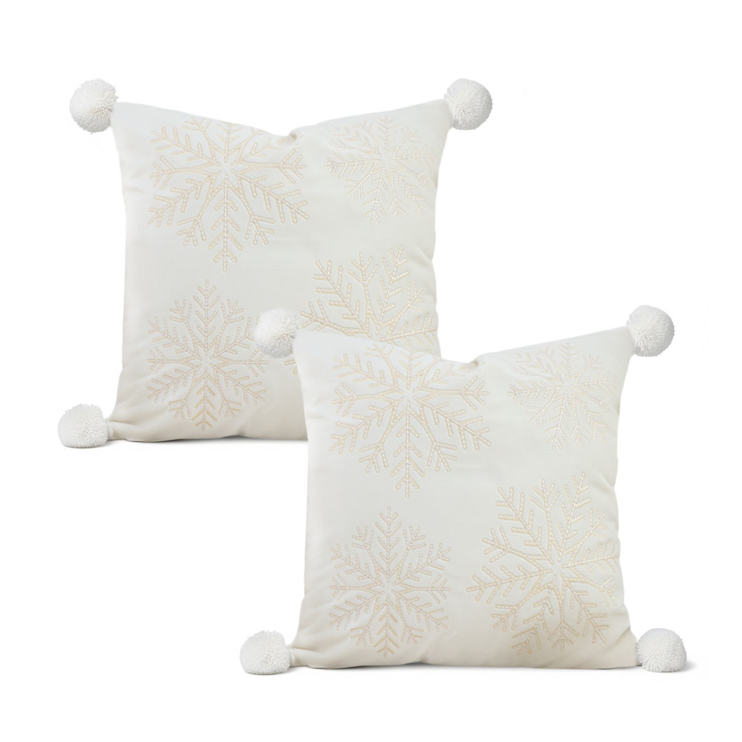 SOGA 2X 17.7 inches Classic Cream Holiday Decorative Pillowcases