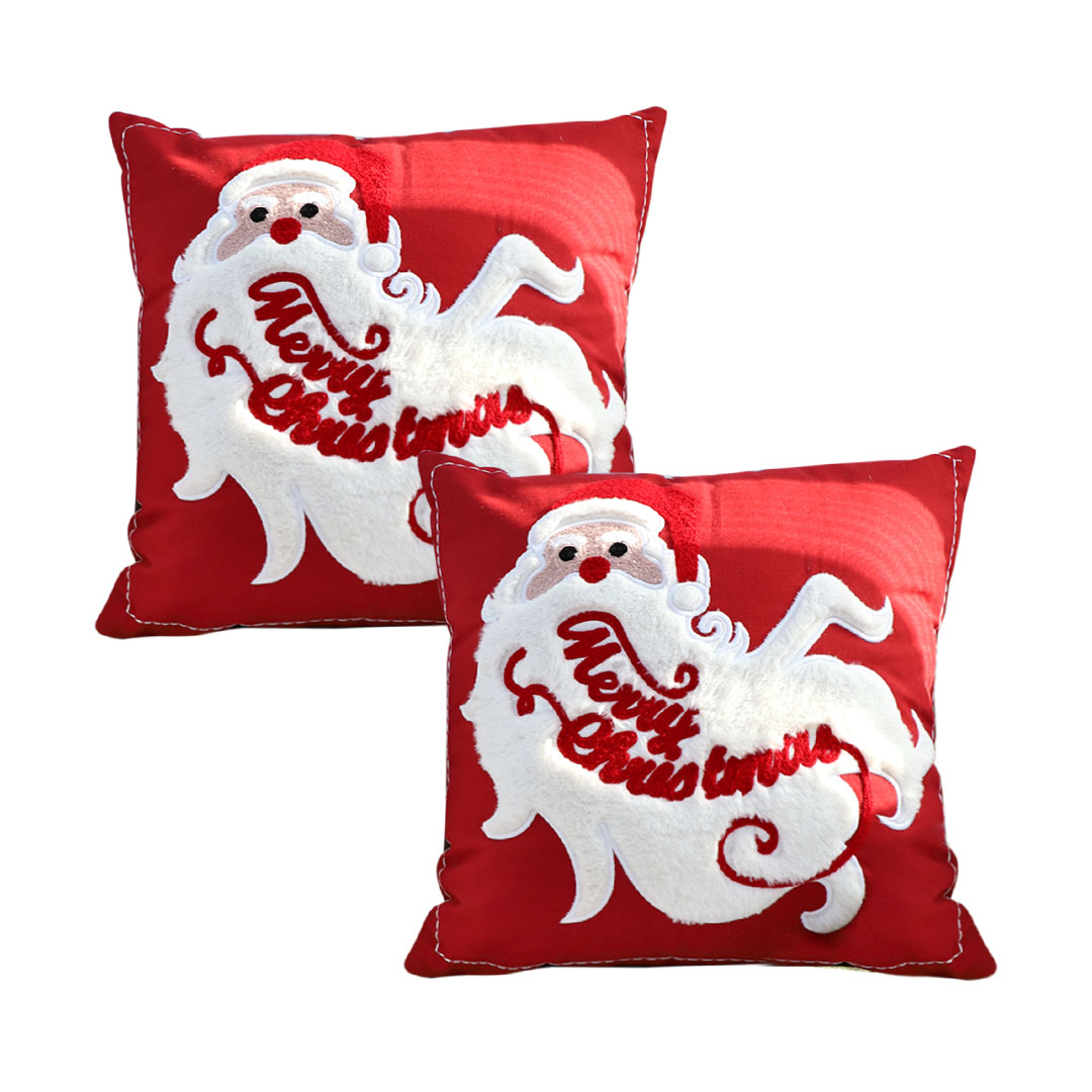 SOGA 2X 17.7 inches Classic Santa Claus Christmas Decorative Pillowcases