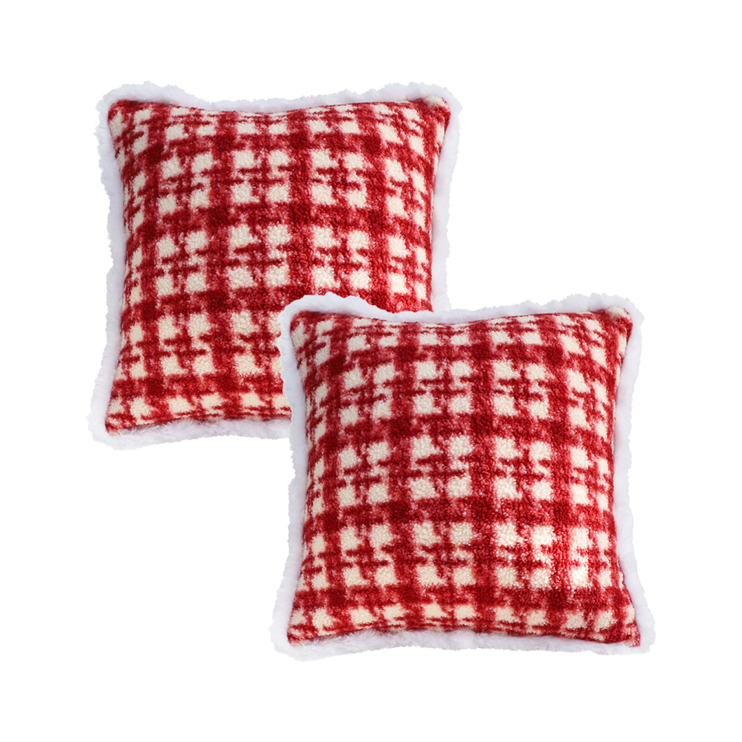 SOGA 2X 17.7 inches Country Plaid Decorative Pillowcases – Accent Covers