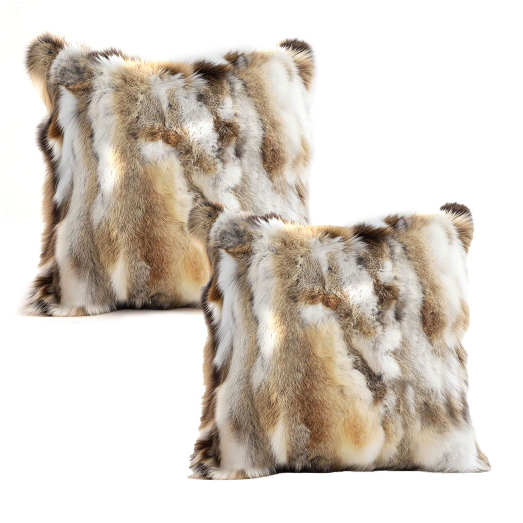 SOGA 2X 17.7 inches Mixed Faux Fur Luxury Decorative Pillowcases – Covers