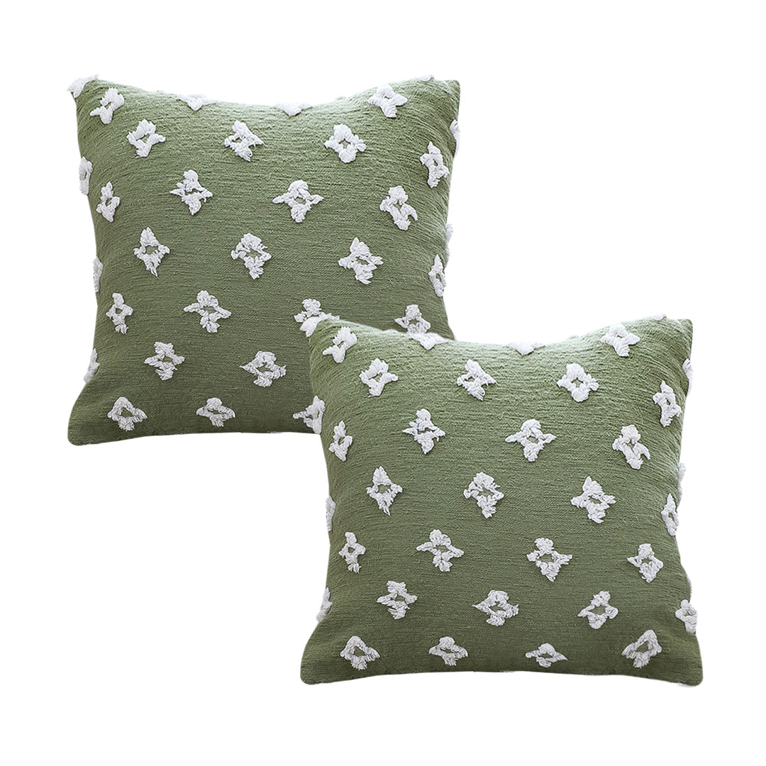 SOGA 2X 17.7 inches Geometric Cross Pattern Decorative Pillowcases 