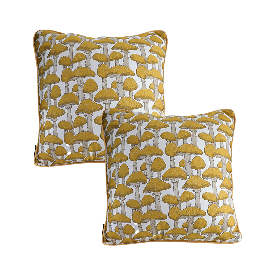 SOGA 2X 45cm Yellow Ginkgo Leaf Decorative Pillowcases Elegant Accent Cover