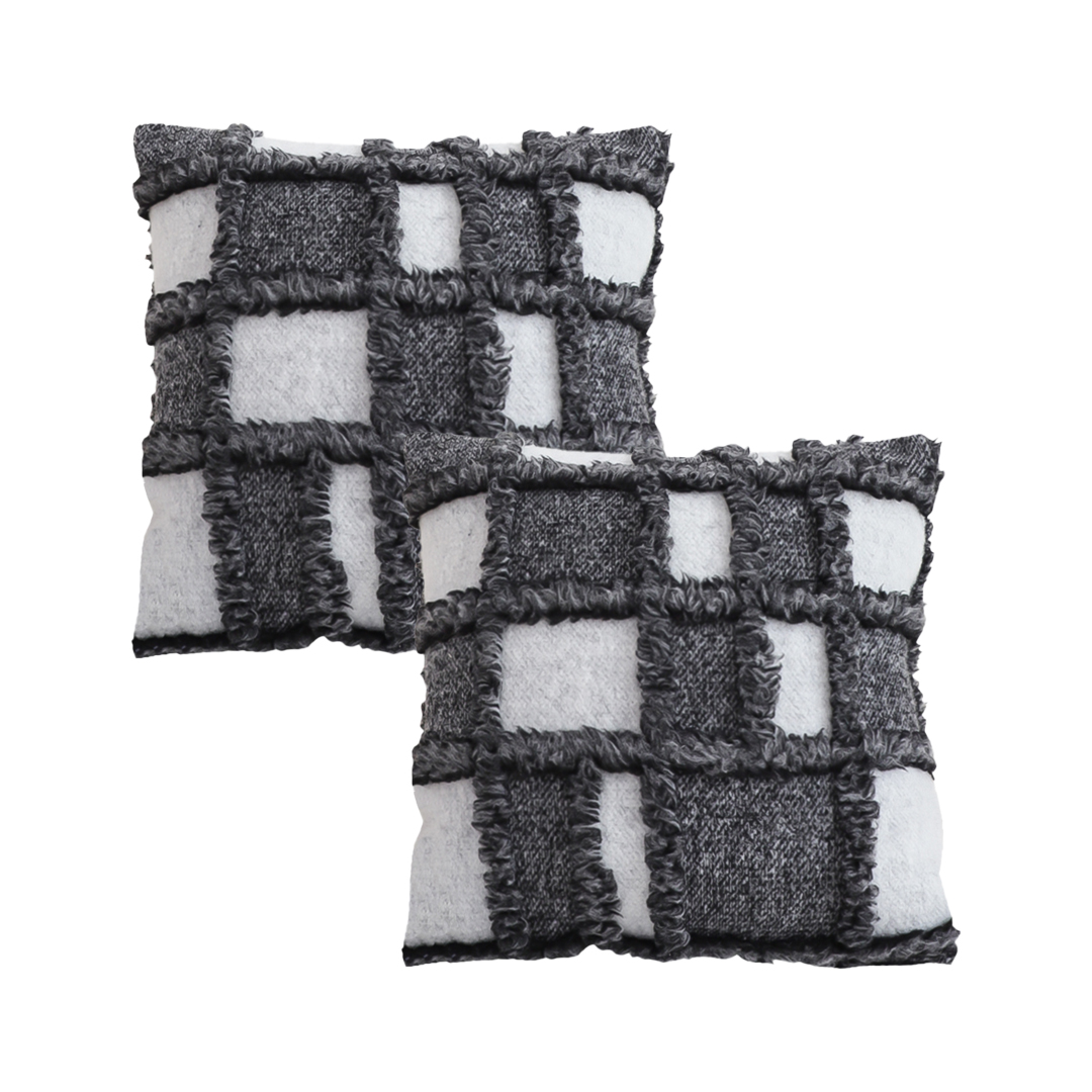 SOGA 2X 17.7 inches Luxurious Faux Fur Textured Decorative Pillowcases