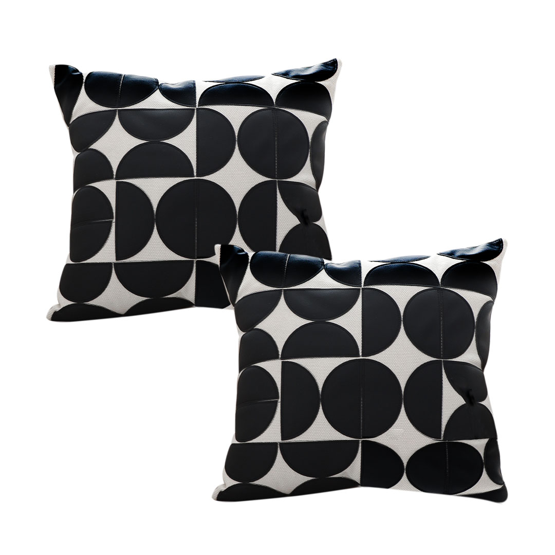 SOGA 2X 17.7 inches Modern Geometric Circles Decorative Pillowcases Stylish