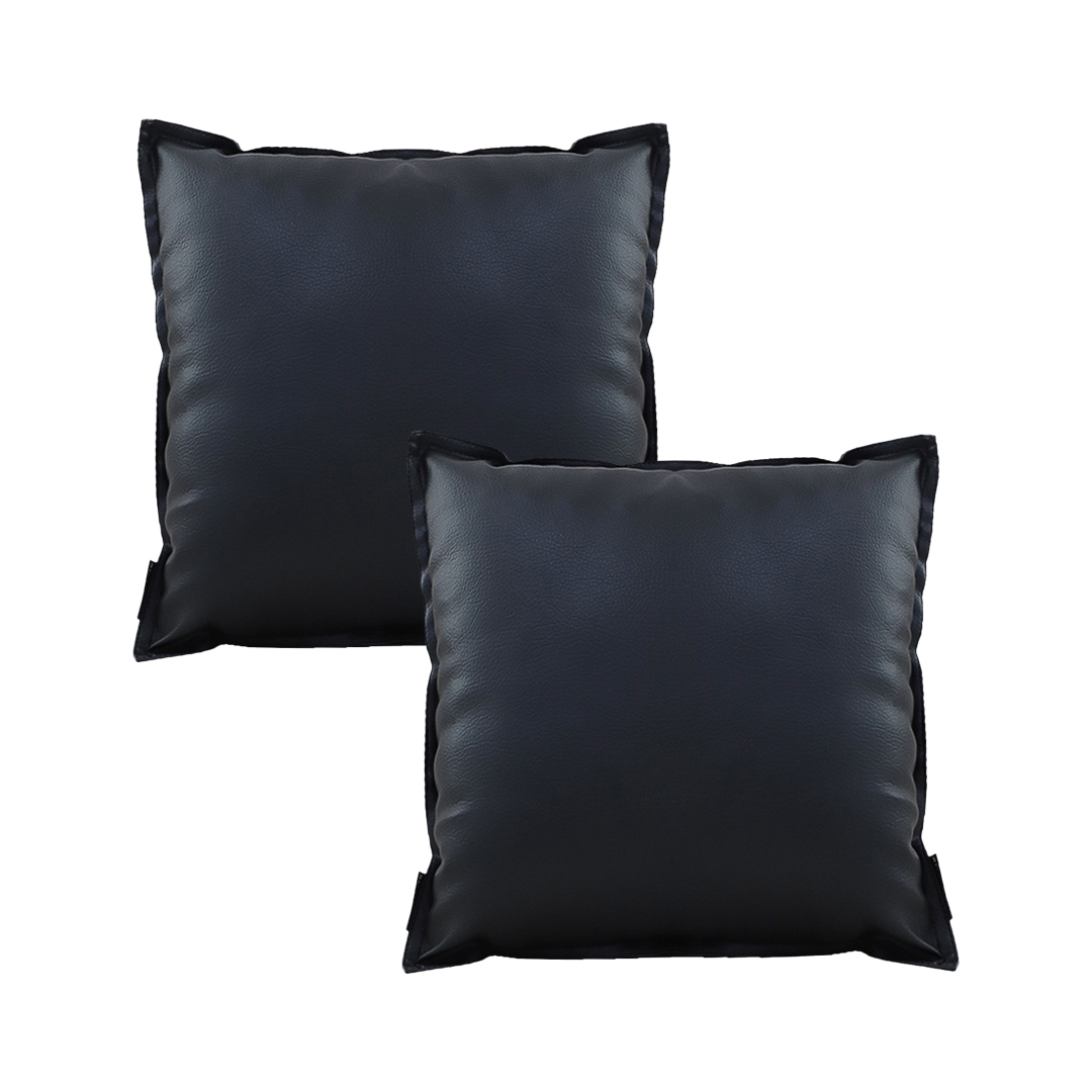 SOGA 2X 17.7 inches Modern Minimalist Black Decorative Pillowcases –Stylish