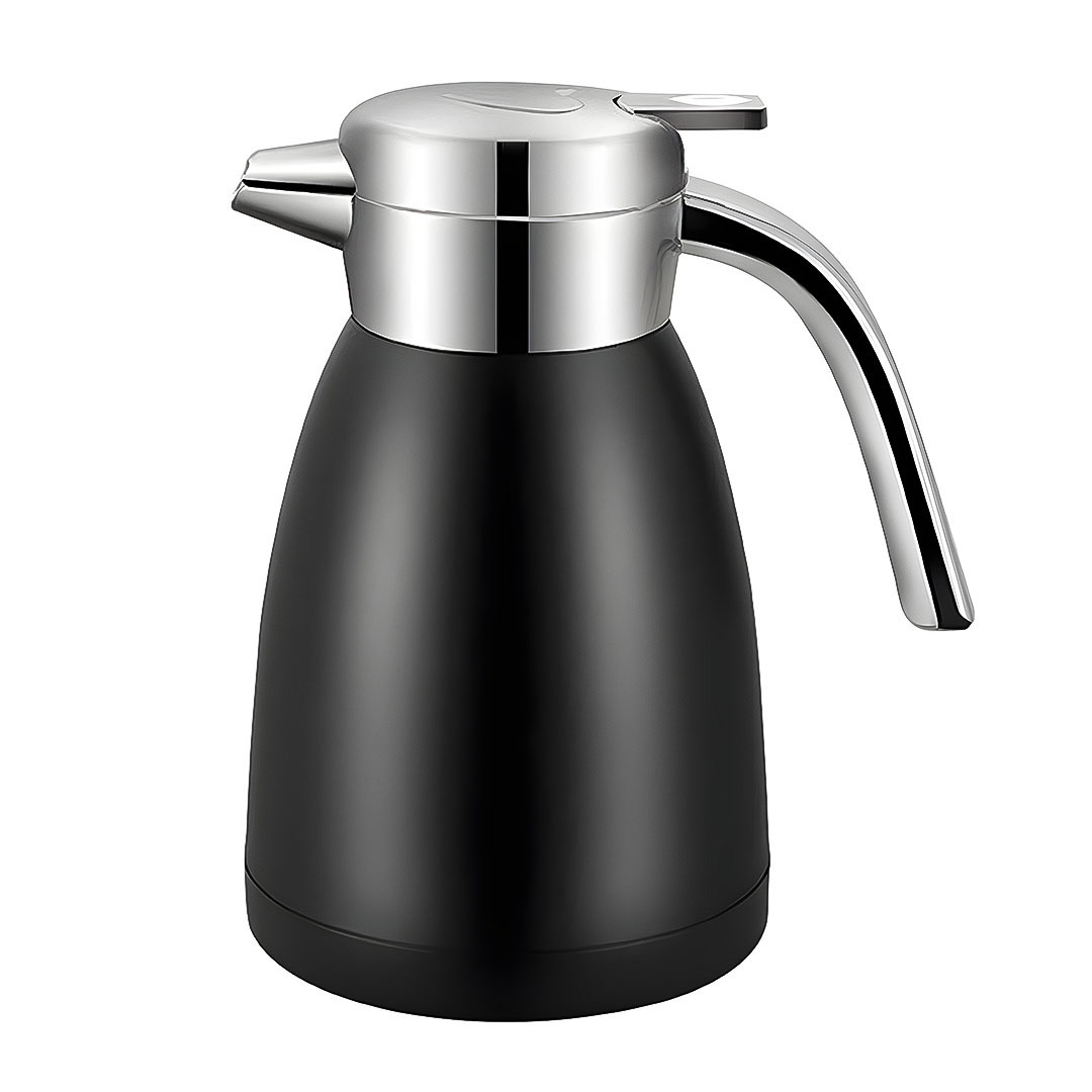 SOGA 0.32 Gallon Stainless Steel Thermal Vacuum Flask Black 