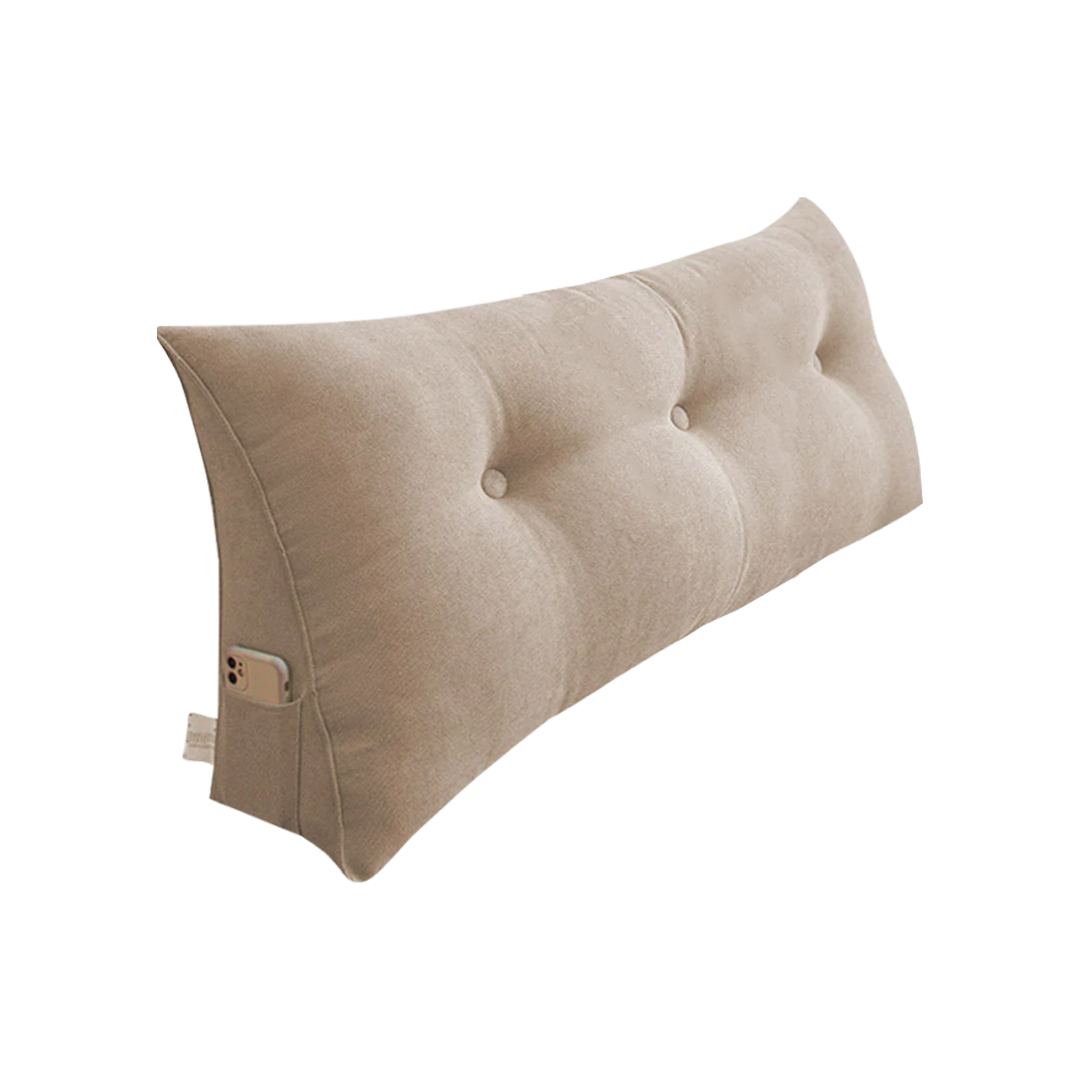 SOGA 39.4inches Beige Triangular Wedge Pillow – Bedside Backrest Cushion