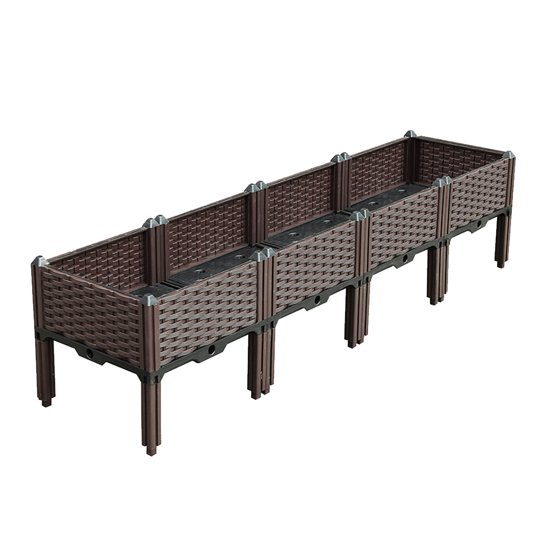 SOGA 63.0 inches Raised Planter Garden Bed with Legs – Outdoor Planter Box 