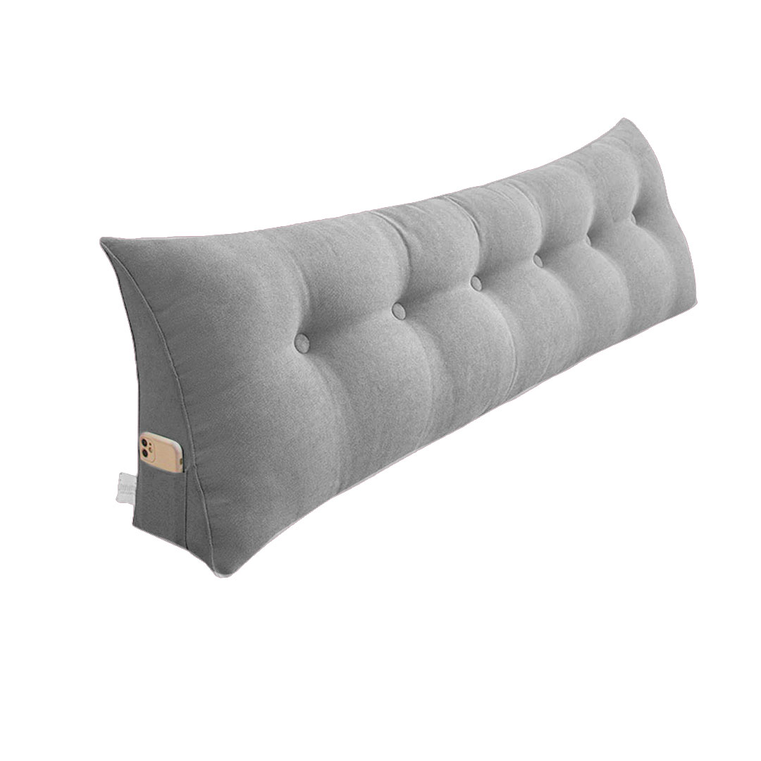 SOGA 70.9 inches Silver Triangular Wedge Pillow –Bedside Backrest Support