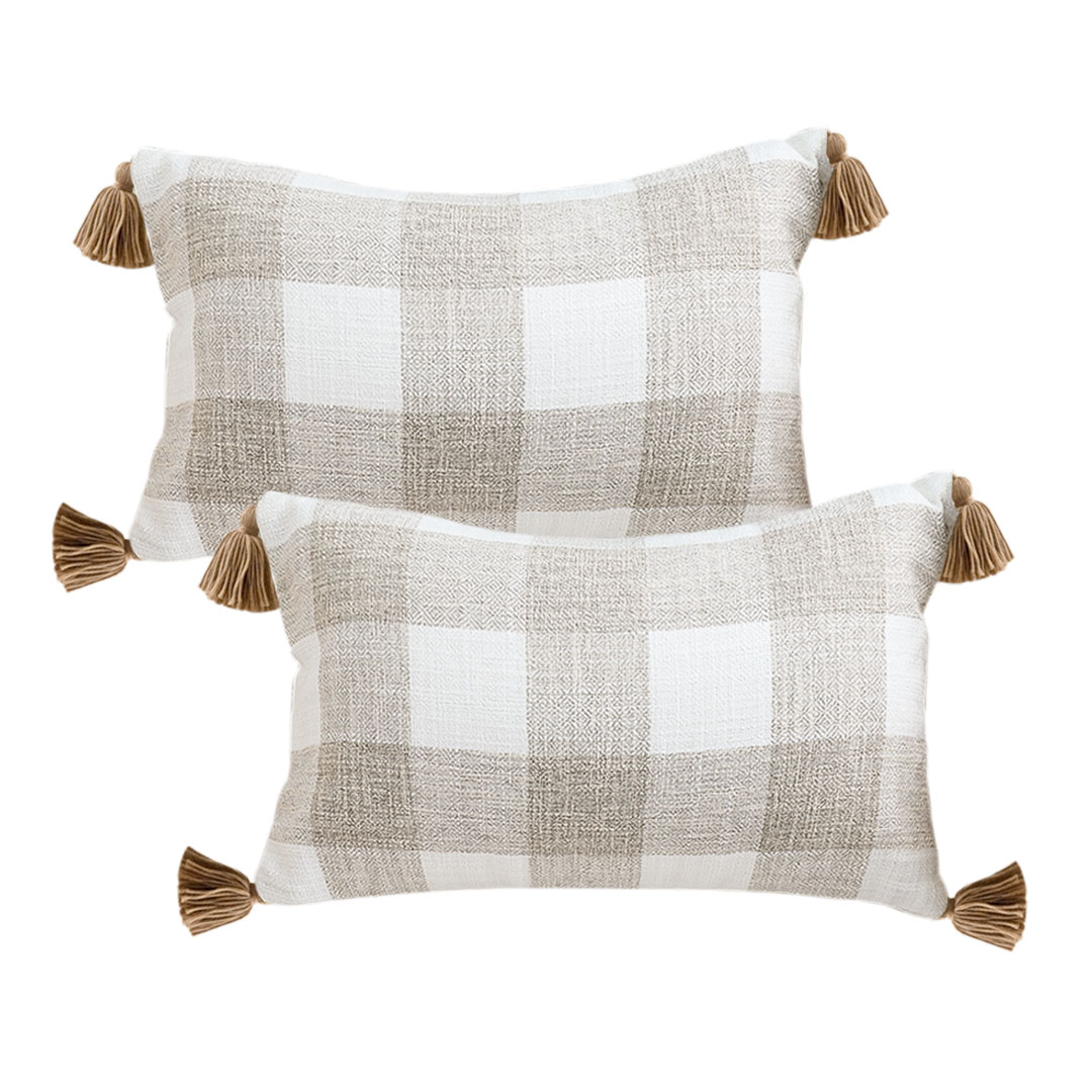 SOGA 2X 17.7 inches Classic Gingham Decorative Pillowcases – Cozy Covers