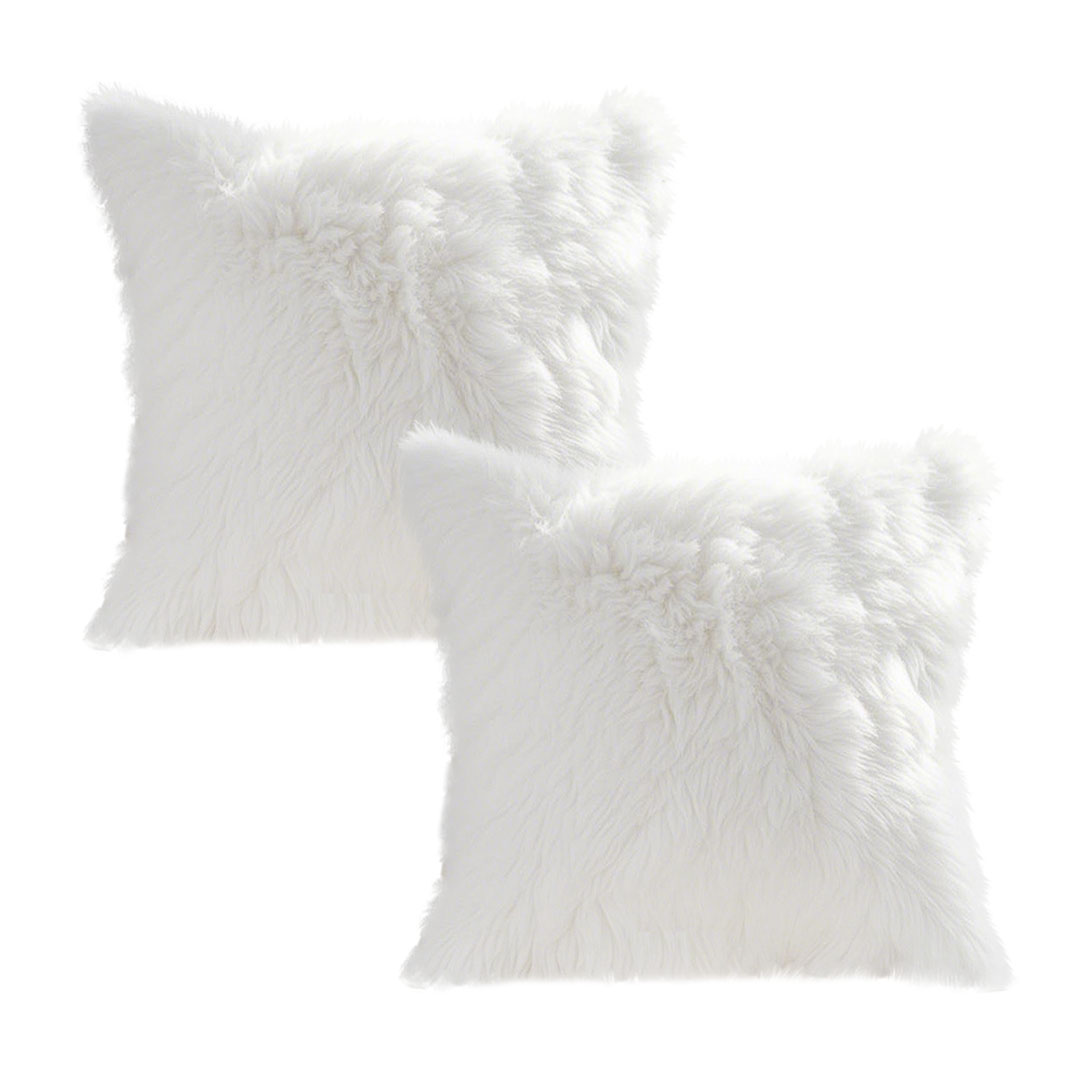 SOGA 2X 17.7 inches Pure White Textured Pillowcases