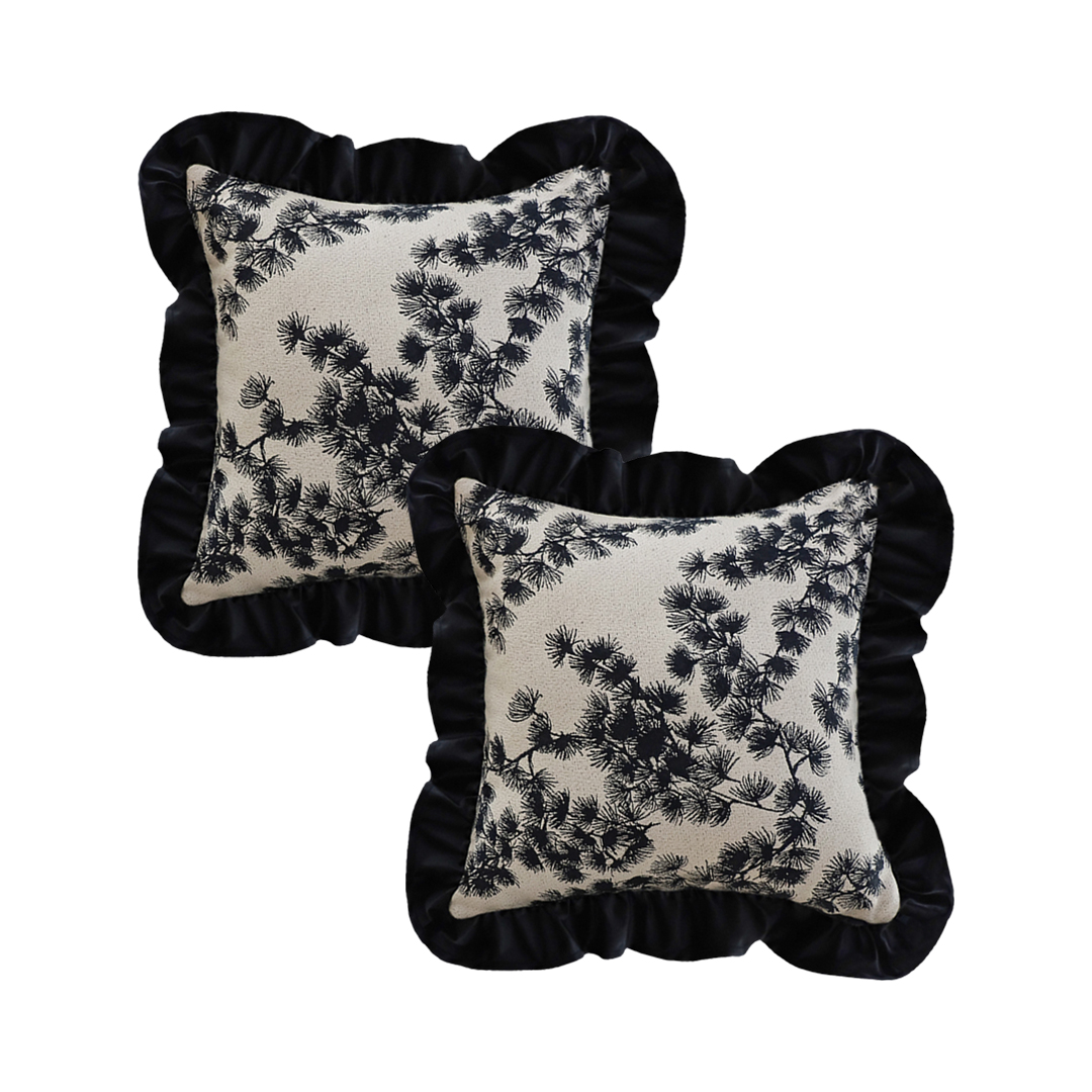 SOGA 2X 17.7 inches Vintage Floral Decorative Pillow Covers