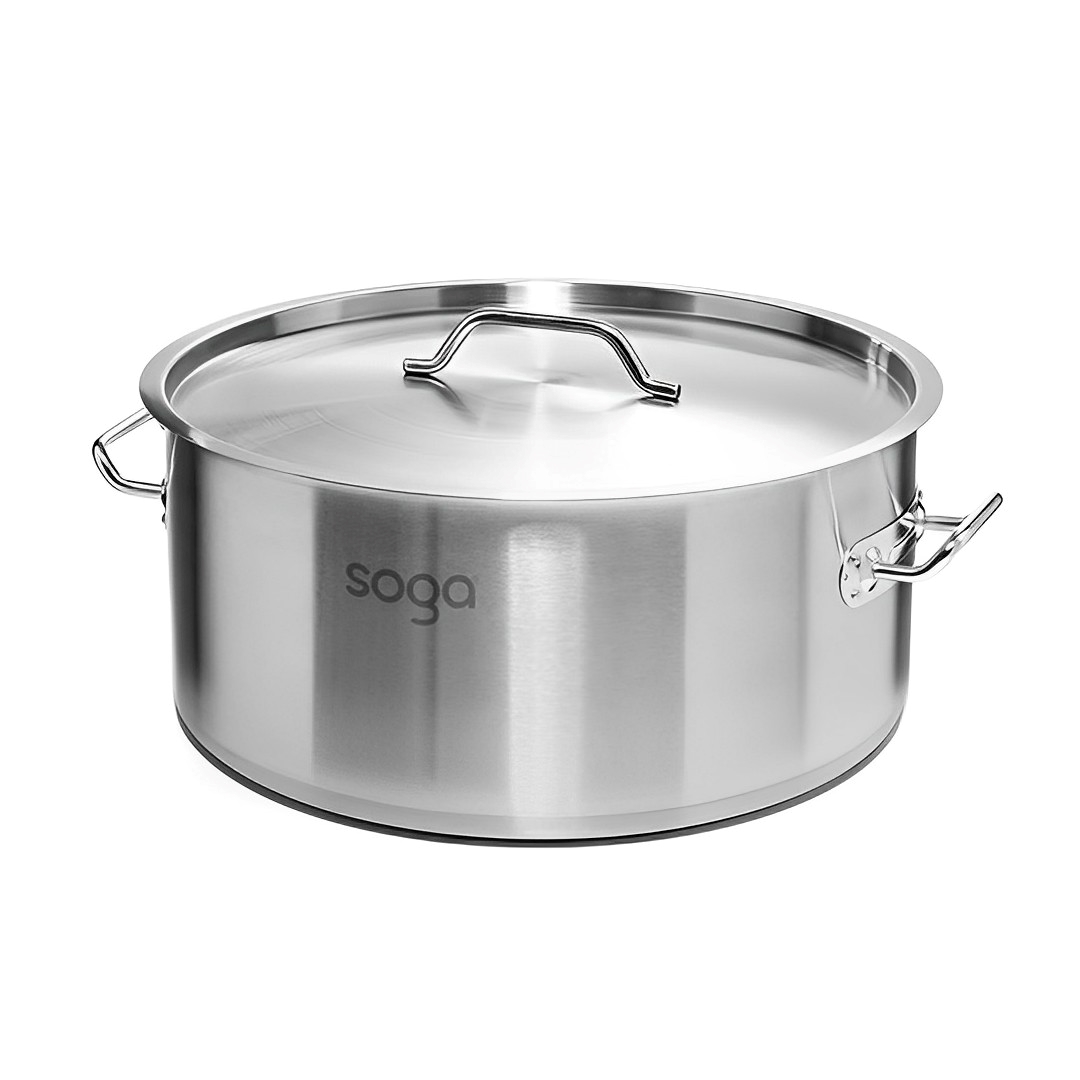 SOGA Stainless Steel 44L Stockpot w/ Lid, Large Cooking Pot SOGA Stainless Steel 44L Stockpot w/ Lid, Large Cooking Pot