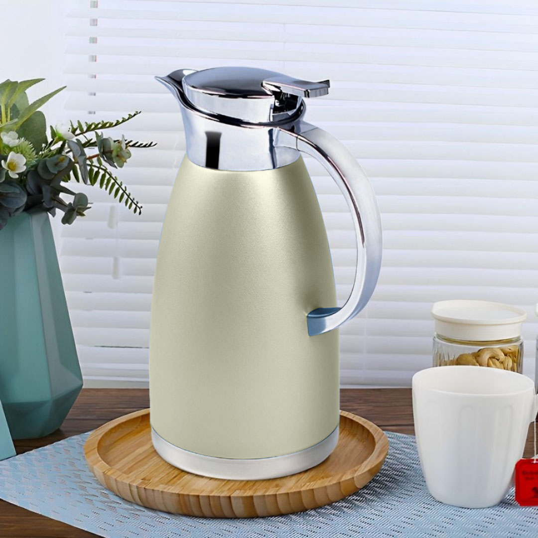 SOGA 0.48 Gal 3-Layer Stainless Steel Vacuum Flask Gold – Insulated Bottle