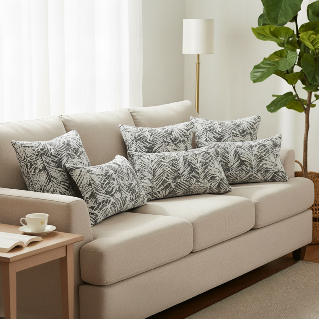 SOGA 6PC Palmbeach Tropical Pillow Cover Set – 4x 45cm & 2x 30x50cm