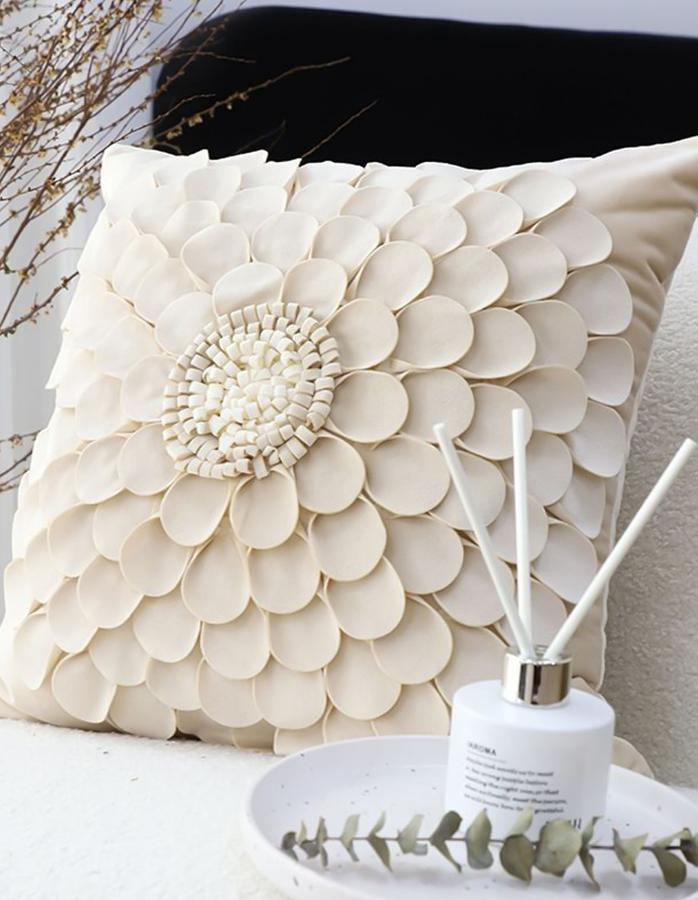 SOGA 45cm Sunflower Pillow Cover – 100% Cotton Linen Cushion Case for Sofa 
