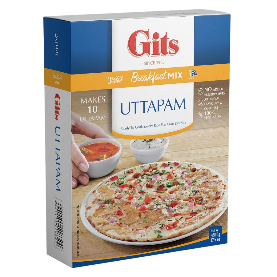 Wholesale Gits Uttapam (Breakfast Mix) - 17.5 Oz (500 Gm) - 30 Pack (1 Case) Wholesale Gits Uttapam (Breakfast Mix) - 17.5 Oz (500 Gm) - 30 Pack (1 Case)