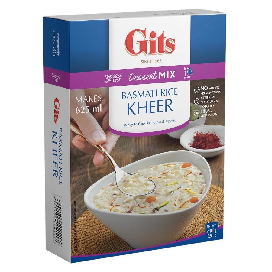 Gits Basmati Rice Kheer (Dessert Mix) - 3.5 Oz (100 Gm) Gits Basmati Rice Kheer (Dessert Mix) - 3.5 Oz (100 Gm)