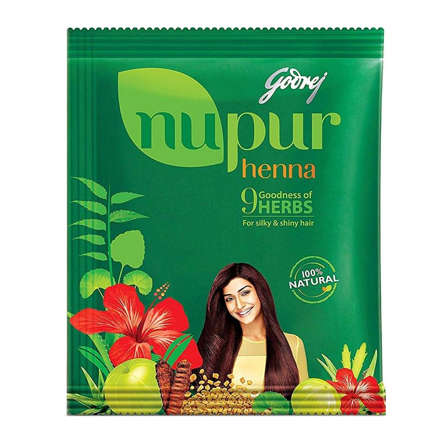 Nupur Henna w/ Goodness of 9 HERBS for silky & shiny hair - 400 g Nupur Henna w/ Goodness of 9 HERBS for silky & shiny hair - 400 g