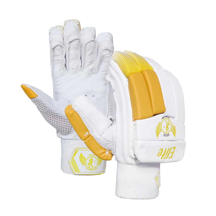 SNICK PREMIUM ELITE Y\W LEATHER Cricket batting Gloves  - JUNIOR 