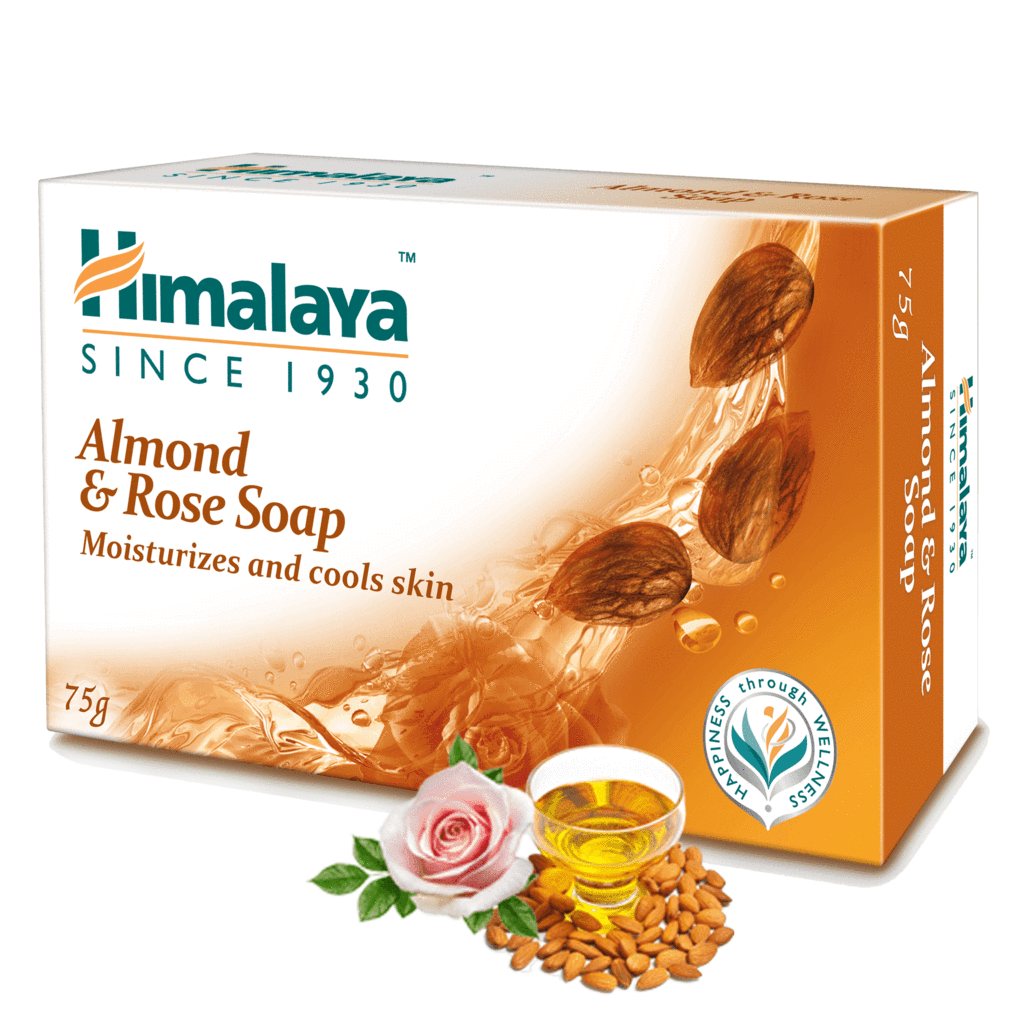 Himalaya Herbals Almond & Rose Soap Moisturizes And Cools Skin 125g Himalaya Herbals Almond & Rose Soap Moisturizes And Cools Skin 125g