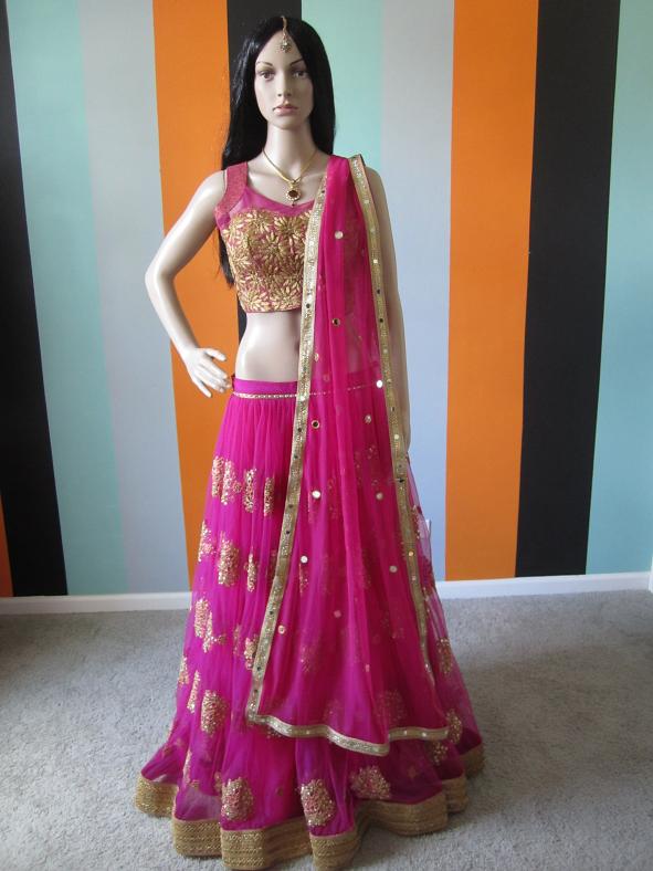 pink ghagra choli