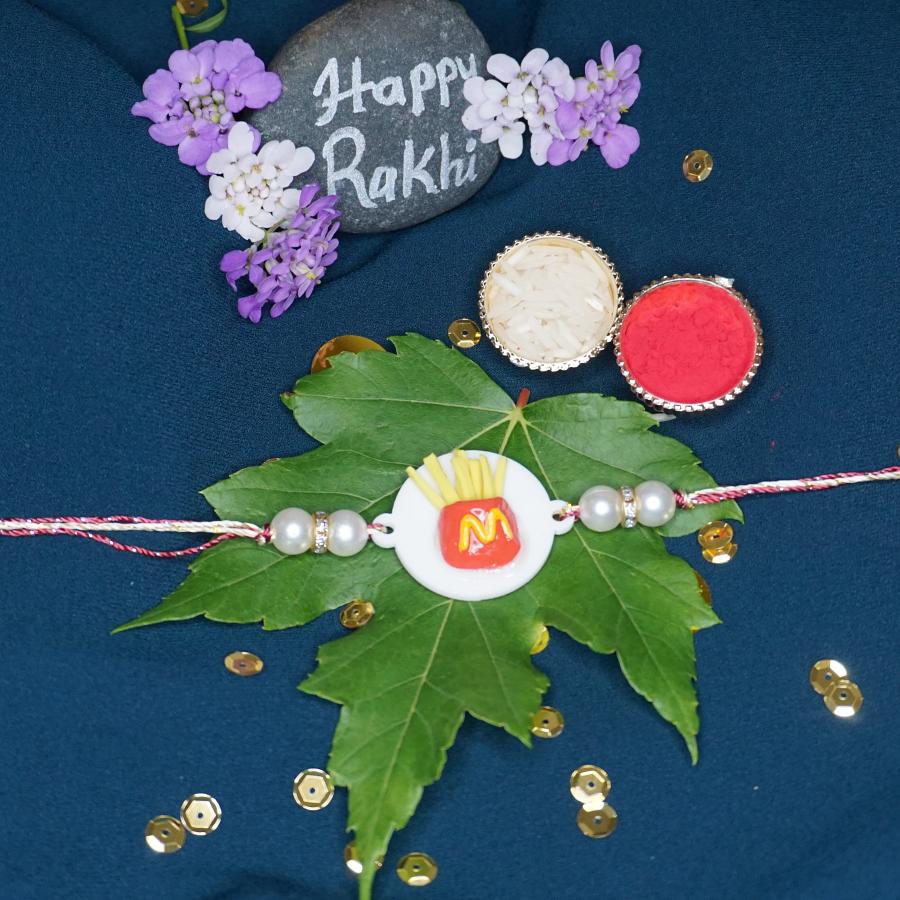 FOOD RAKHI - French fries for the Potato Lovers With Roli + Chaval FOOD RAKHI - French fries for the Potato Lovers With Roli + Chaval
