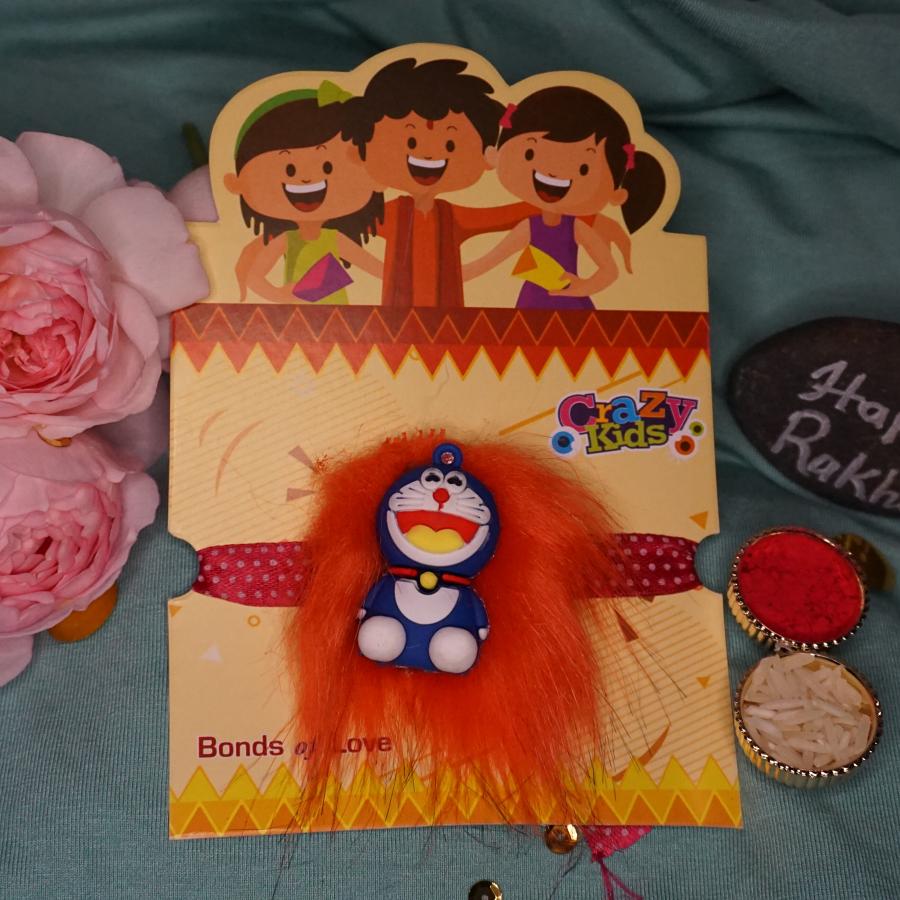 Send a Cute Doraemon Rakhi To Your Little Brother + Roli & Chaval Send a Cute Doraemon Rakhi To Your Little Brother + Roli & Chaval