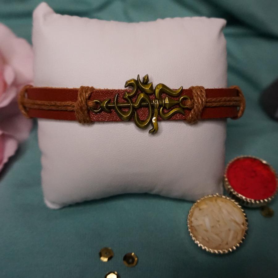 Divine Rakhi Bracelet in Faux Leather + Roli & Chaval Divine Rakhi Bracelet in Faux Leather + Roli & Chaval