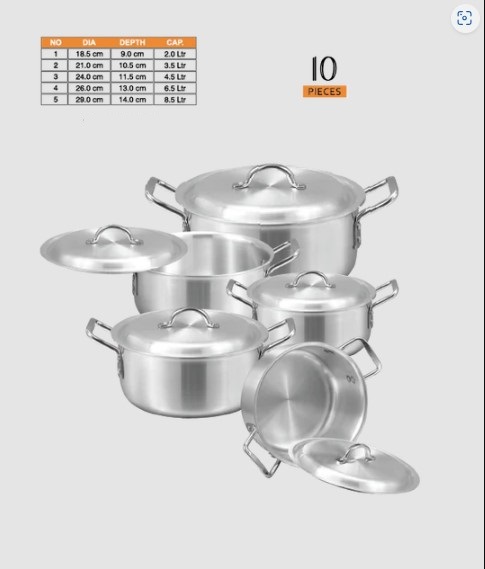 Upgrade Your Kitchen with The Sonex Big Aluminum Cooking Pot - Size #10, 40cm Diameter, 30 Liter Capacity, Size: 40.0 cm / 15.74-Inch Diameter. 23.0