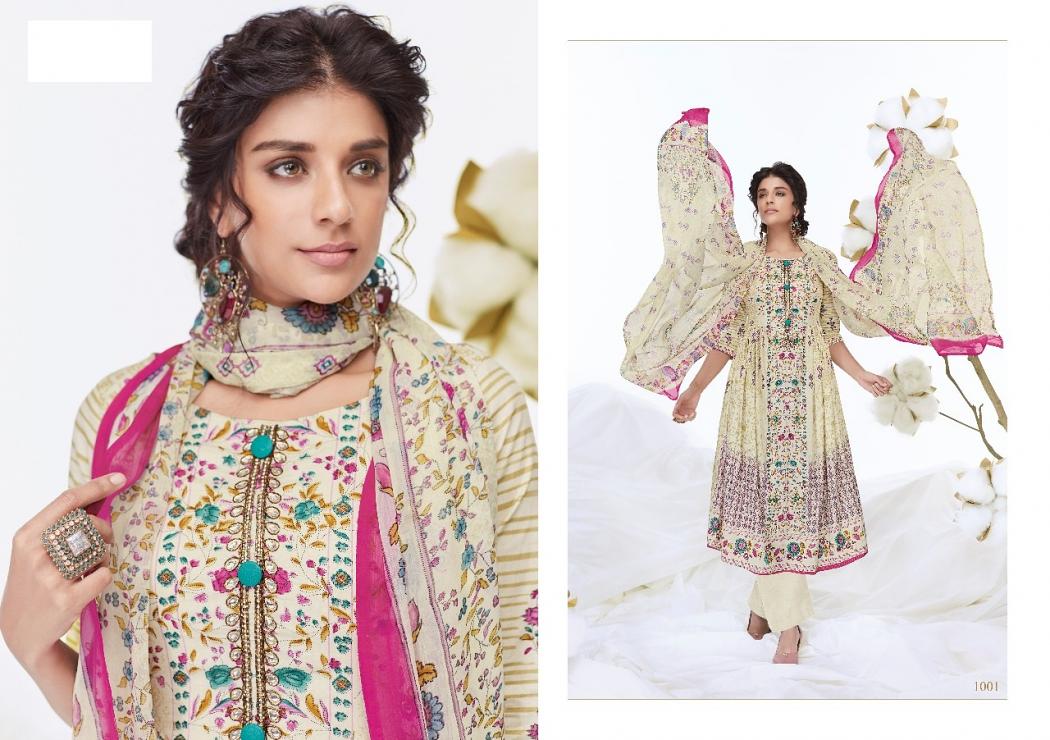 Pure Cotton Printed Embroidery Plazzo Suit - Unstitched