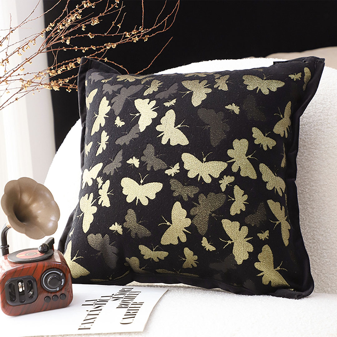 SOGA 45cm Vintage Butterfly Throw Pillow –Decorative Cushion for Sofa & Bed
