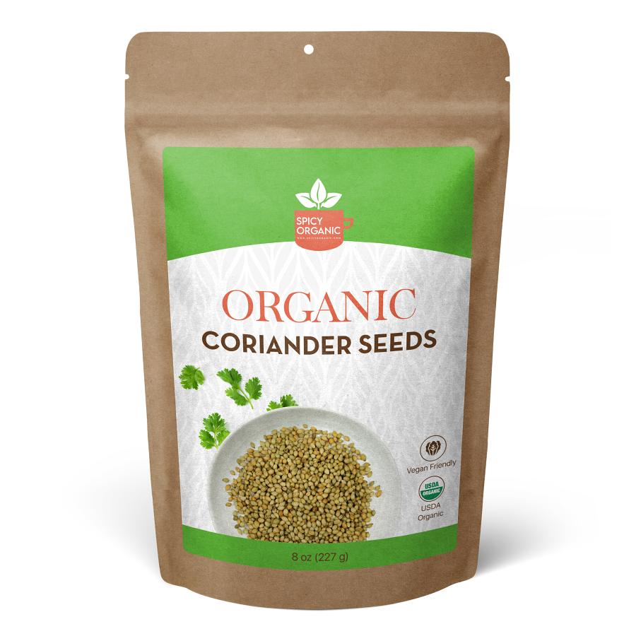 Organic Coriander Seeds - Whole Coriander Seed - 8 OZ