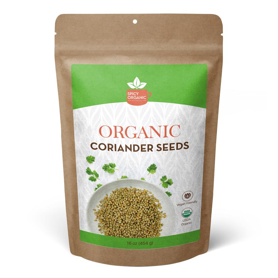 Organic Coriander Seeds - Whole Coriander Seed - 16 OZ